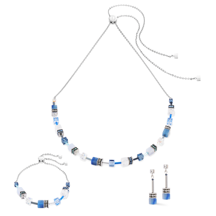 GeoCUBE® Iconic Nature Chain Halskette blau