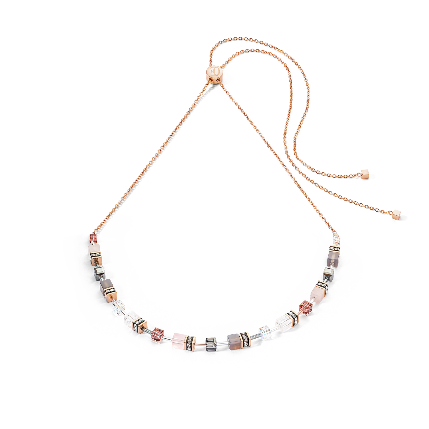 GeoCUBE® Iconic Nature Chain Halskette rosé