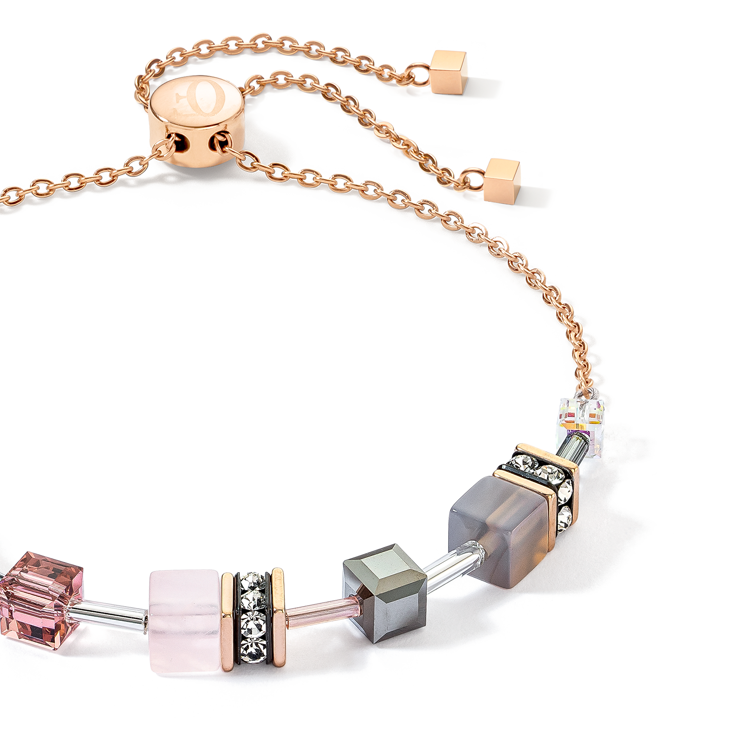 GeoCUBE® Iconic Nature Chain Armband rosé