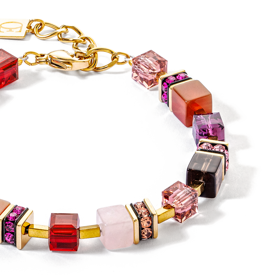 GeoCUBE® Precious Statement Armband gold-rot