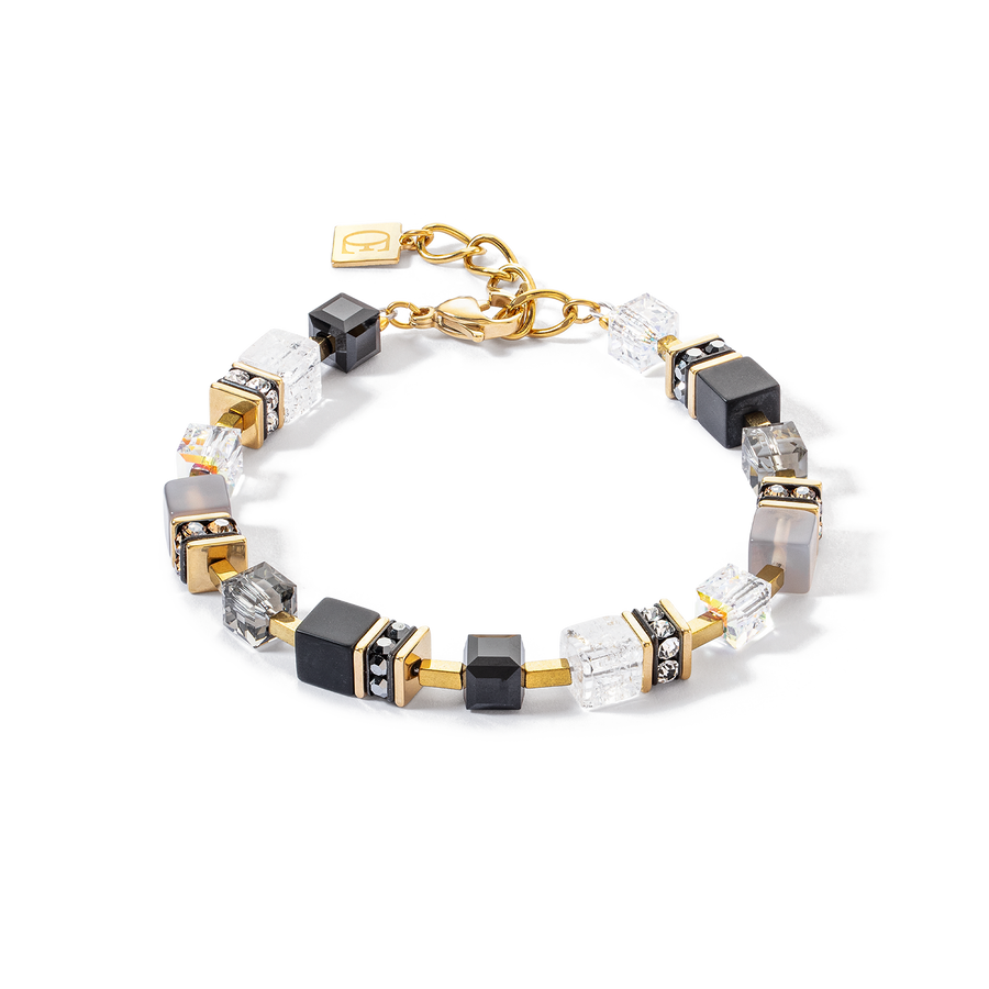 GeoCUBE® Precious Statement Armband gold-schwarz