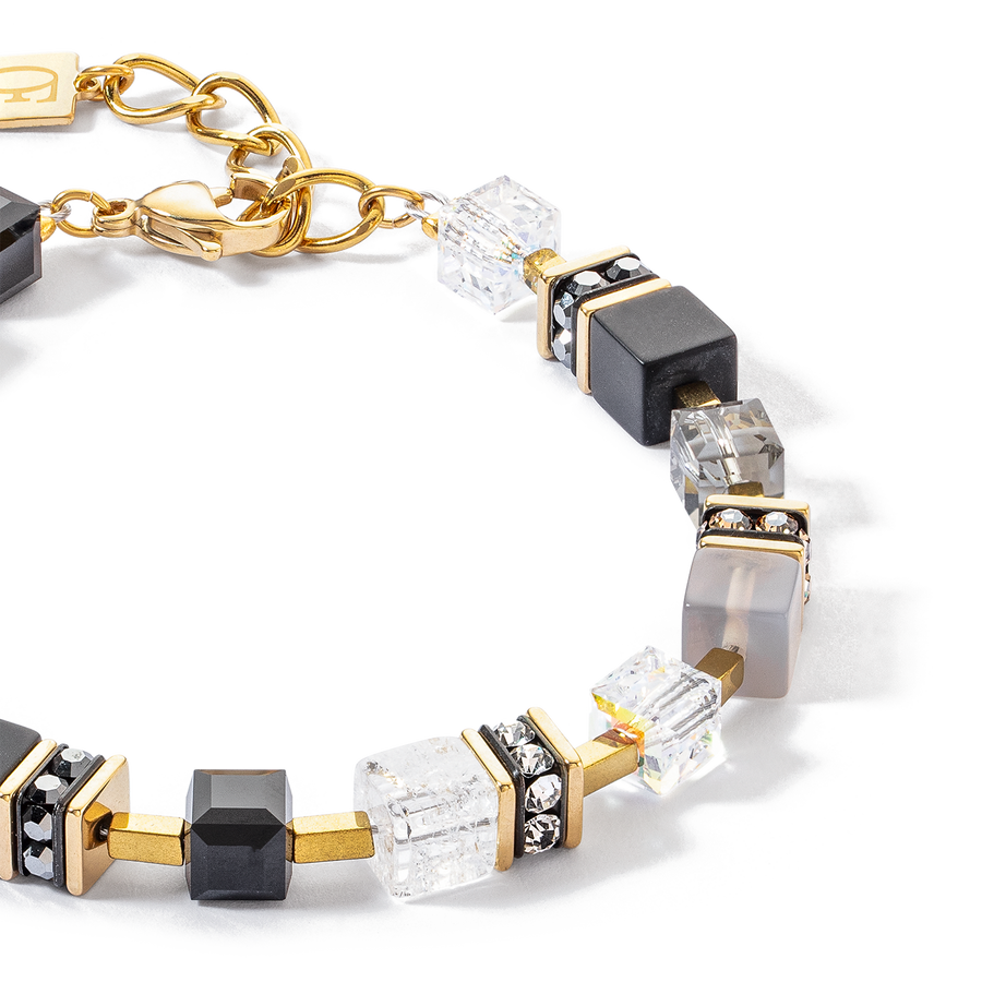 GeoCUBE® Precious Statement Armband gold-schwarz