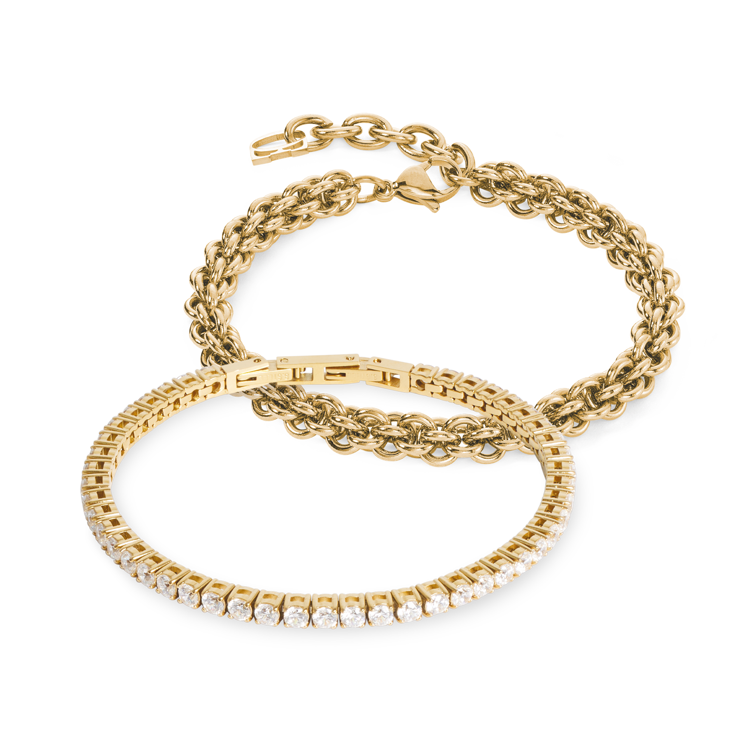 Tennis Mesh Chain Bracelet Gold