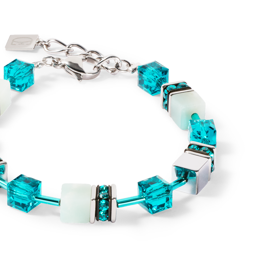 GeoCUBE® Iconic Precious Armband silber-grün