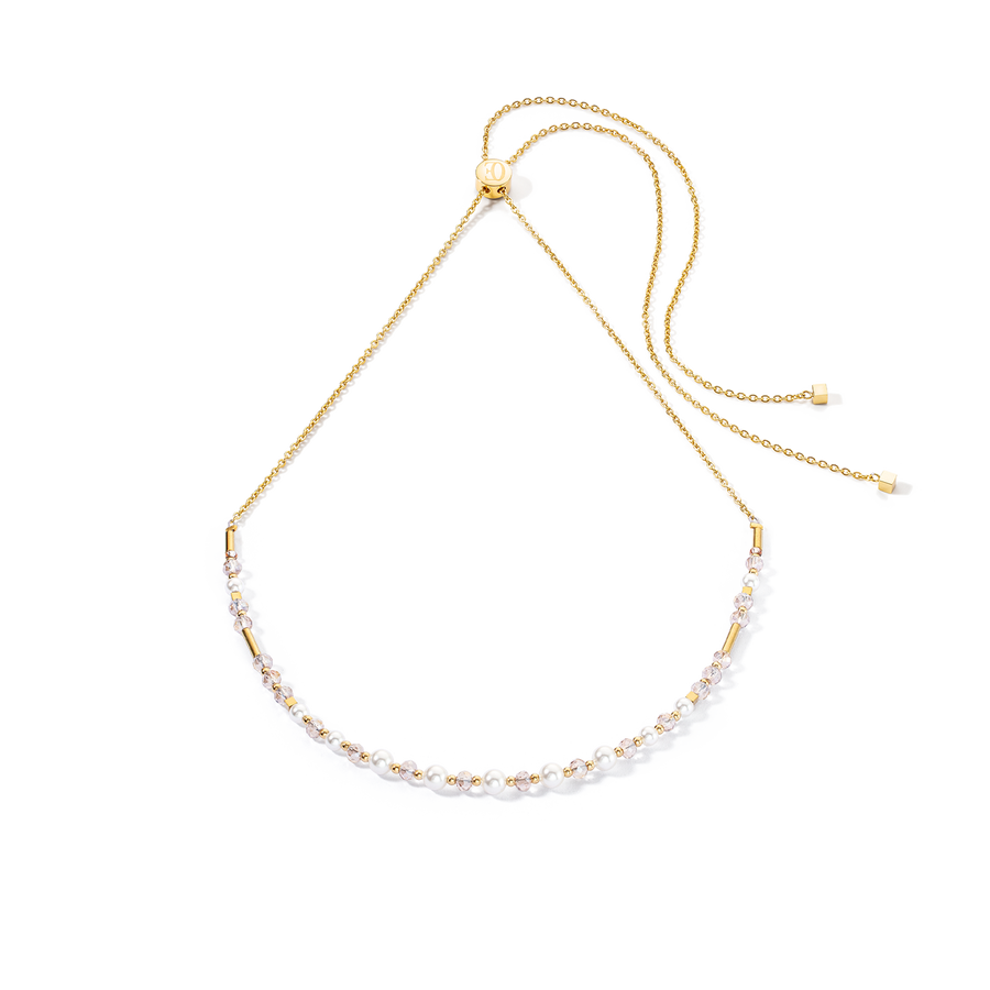 Princess Pearls Chain Halskette gold-weiß