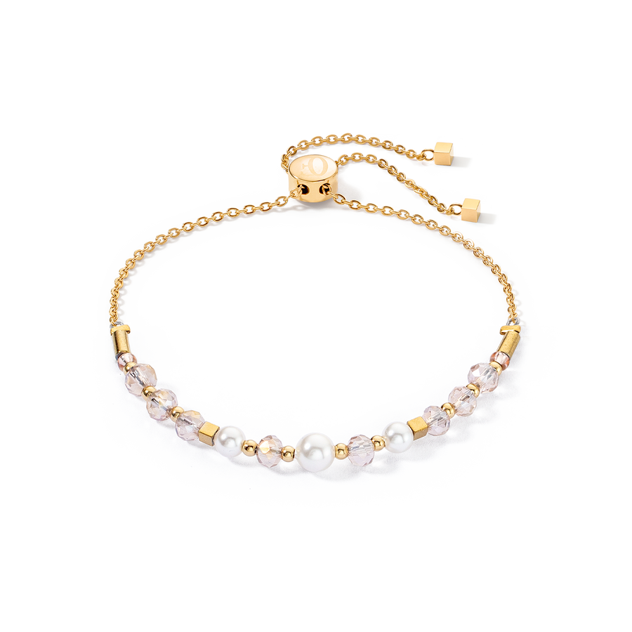 Princess Pearls Chain Armband gold-weiß