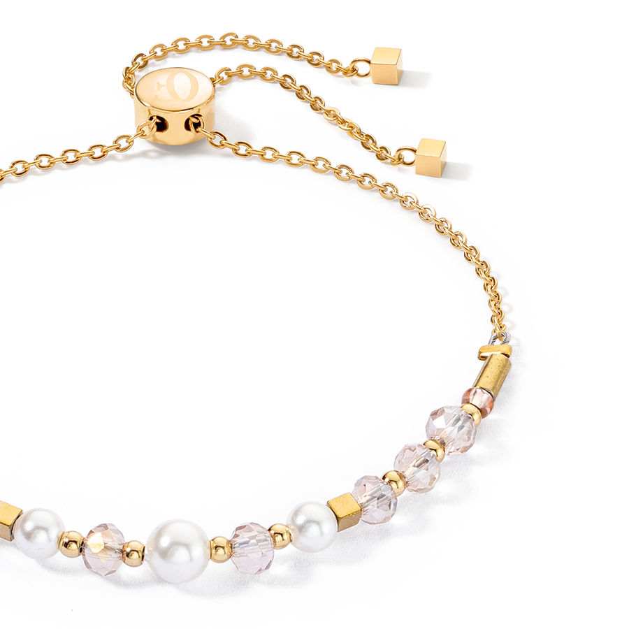 Princess Pearls Chain Armband gold-weiß