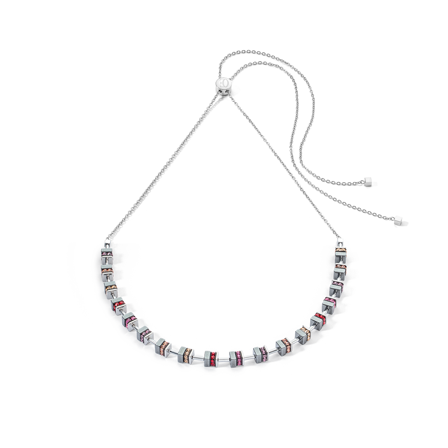 Sparkling Classic Chain Halskette silber-rot