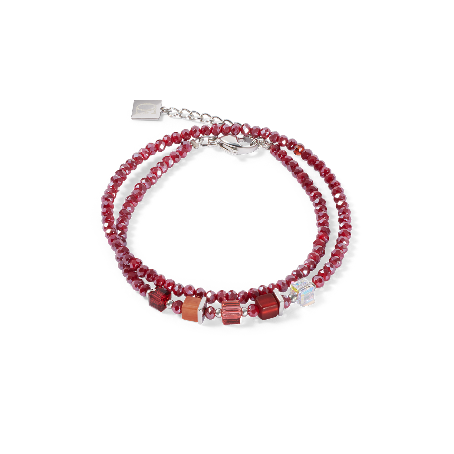 Joyful Colours Update Armband silber-rot