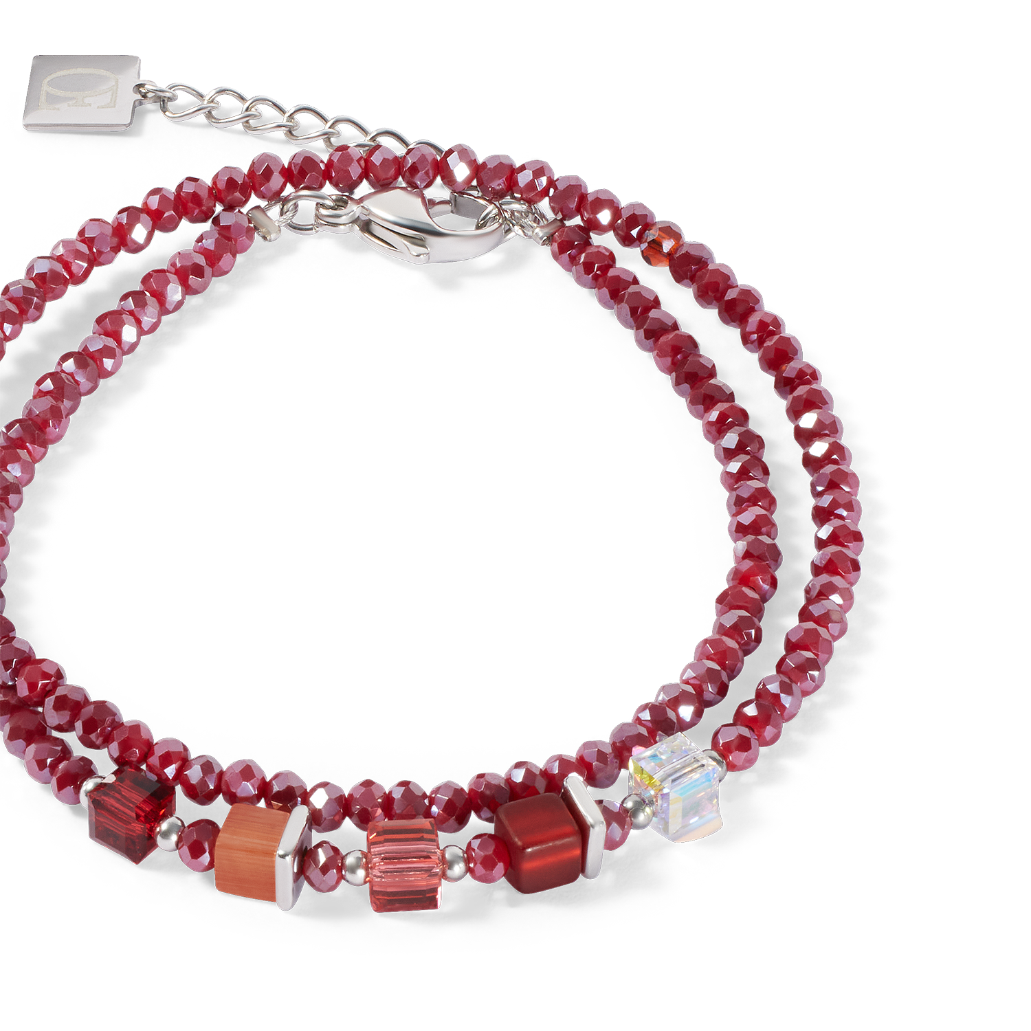 Joyful Colours Update Armband silber-rot