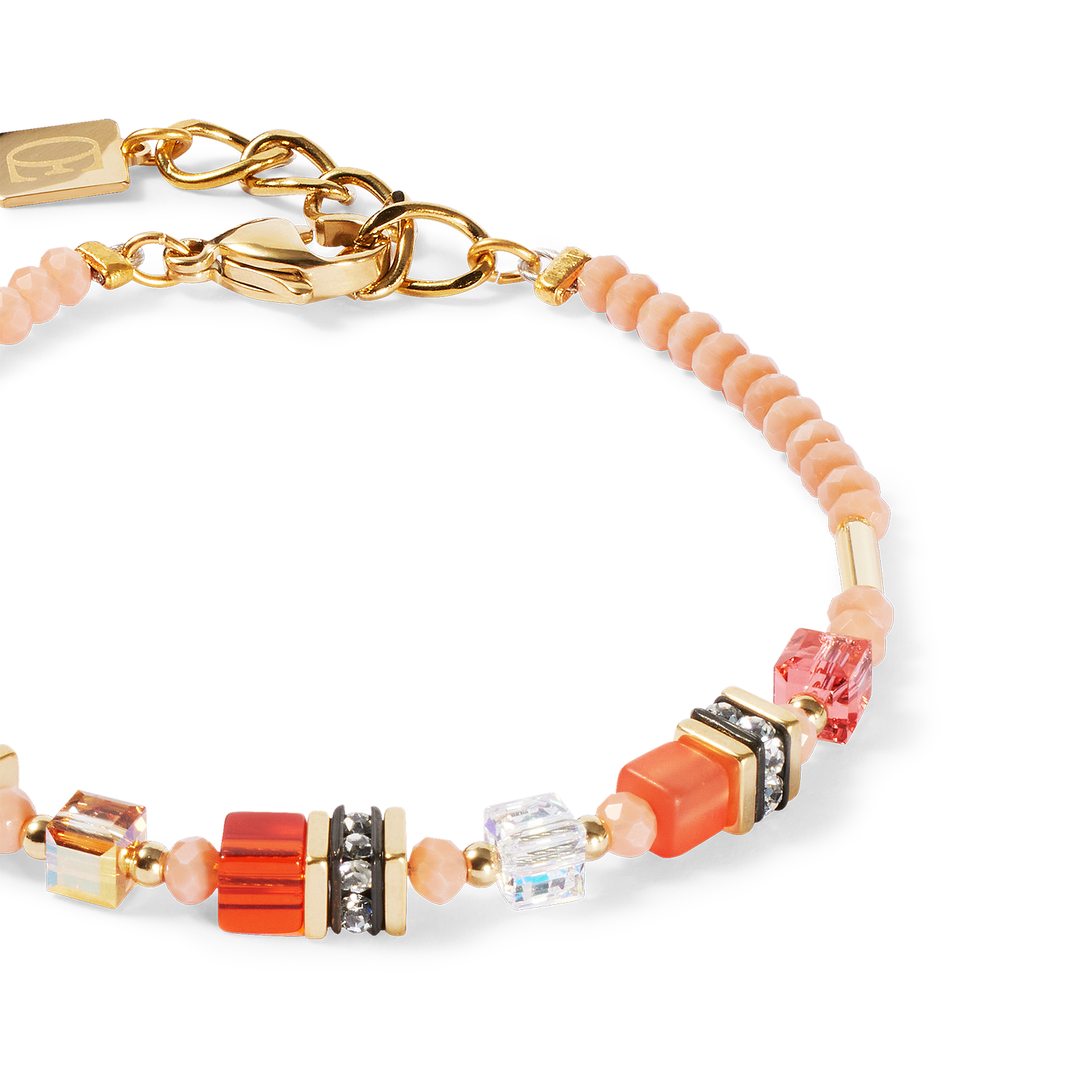 Armband Mini Cubes orange