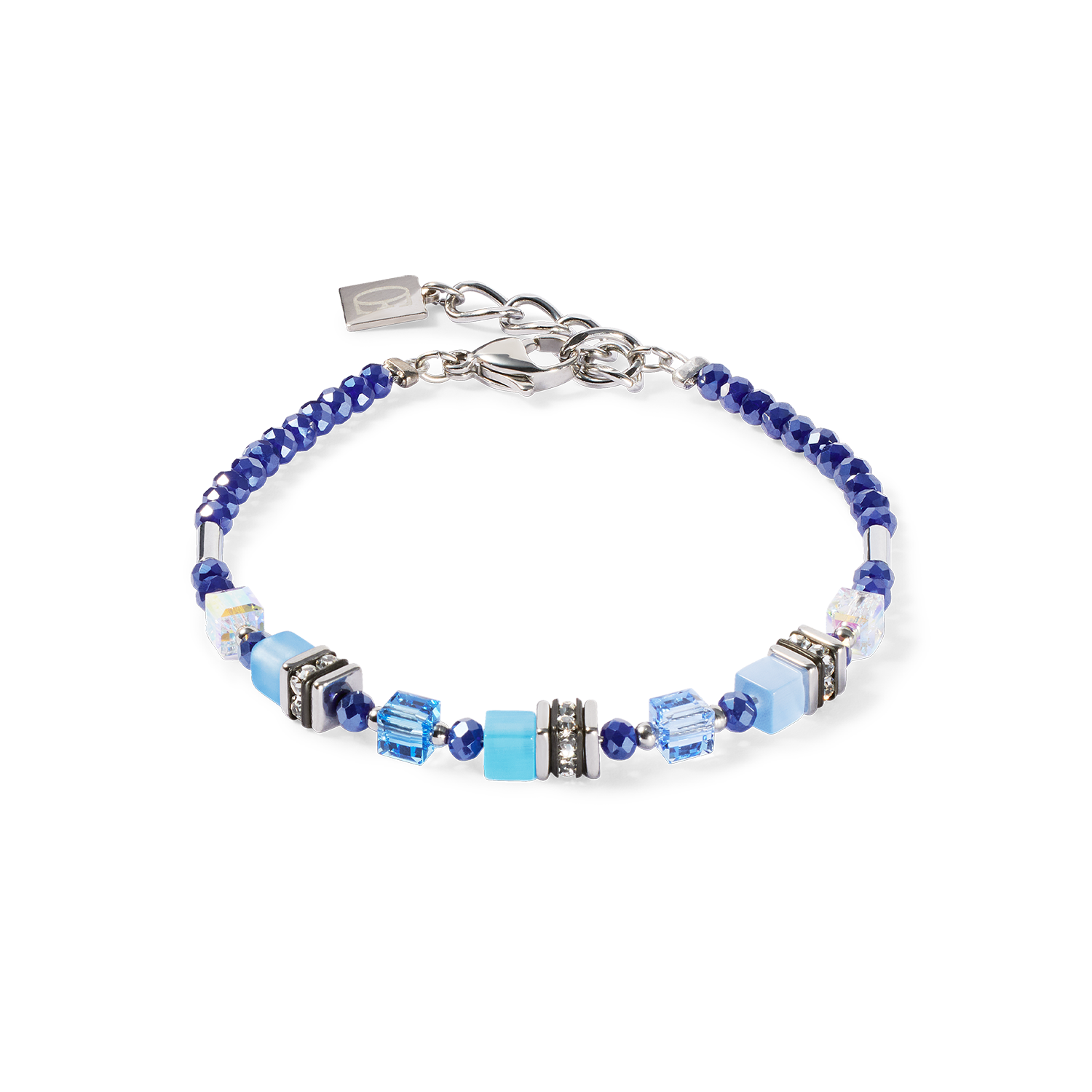 Armband Mini Cubes blau