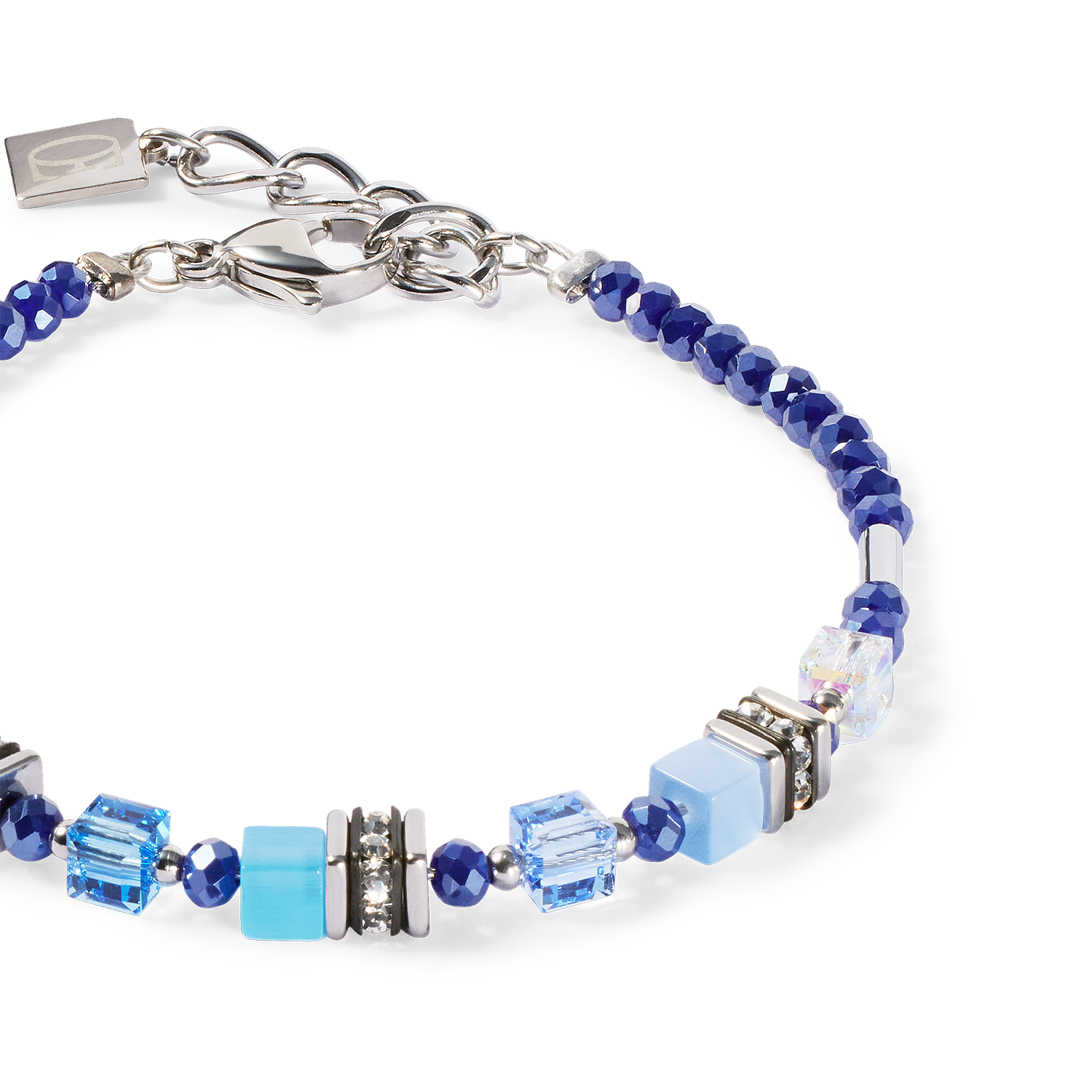 Armband Mini Cubes blau