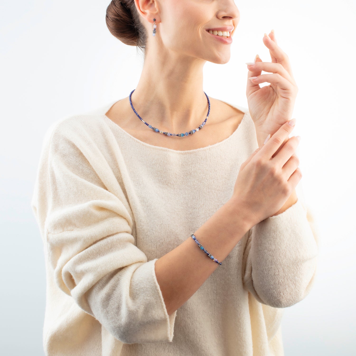 Armband Mini Cubes blau