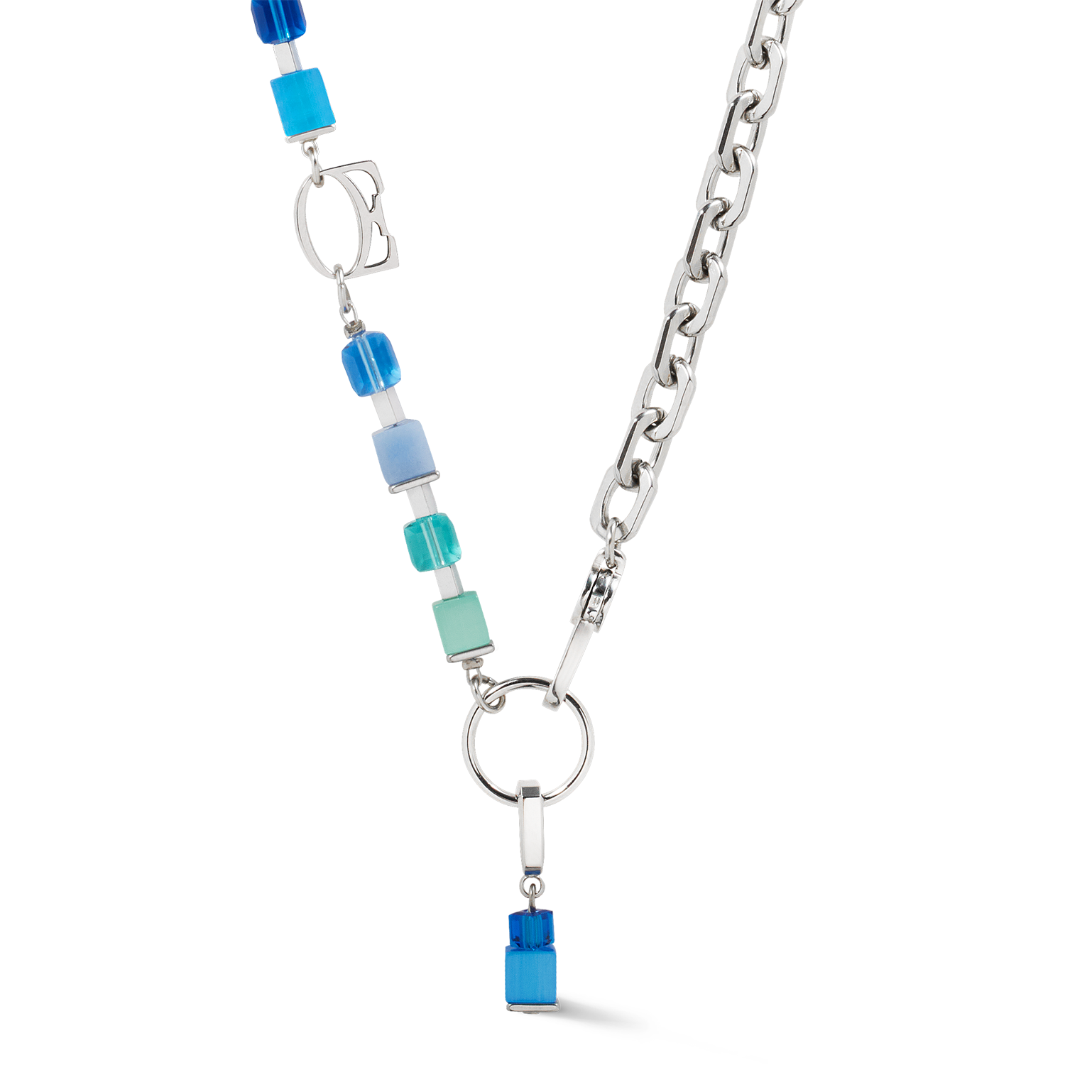 Halskette Cube Fusion Charm Silber-Ocean