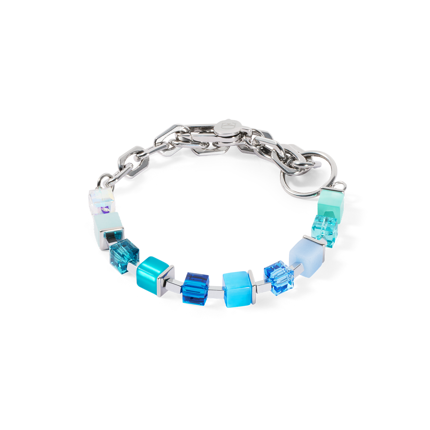 Armband Cube Fusion Charm Silber-Ocean