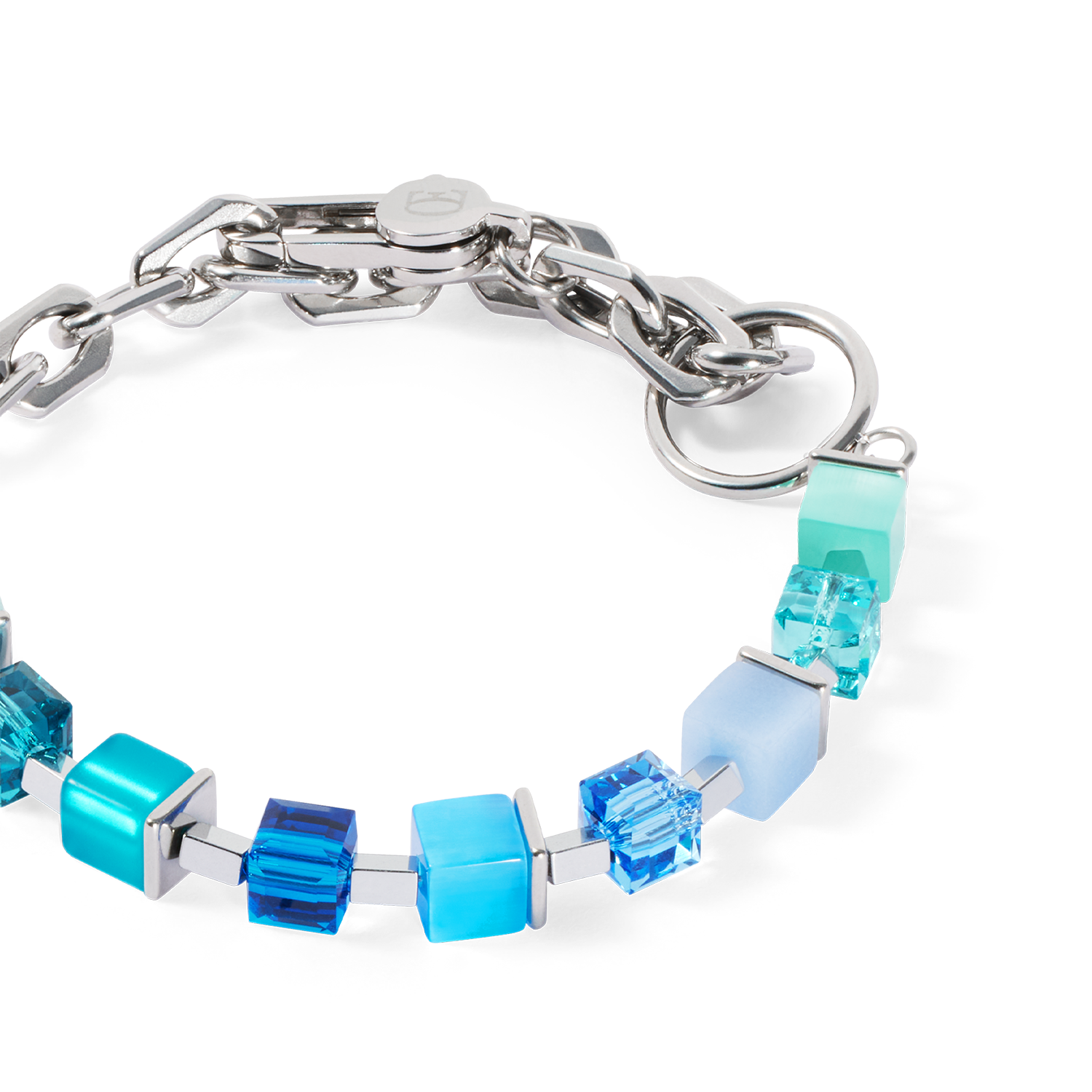 Armband Cube Fusion Charm Silber-Ocean