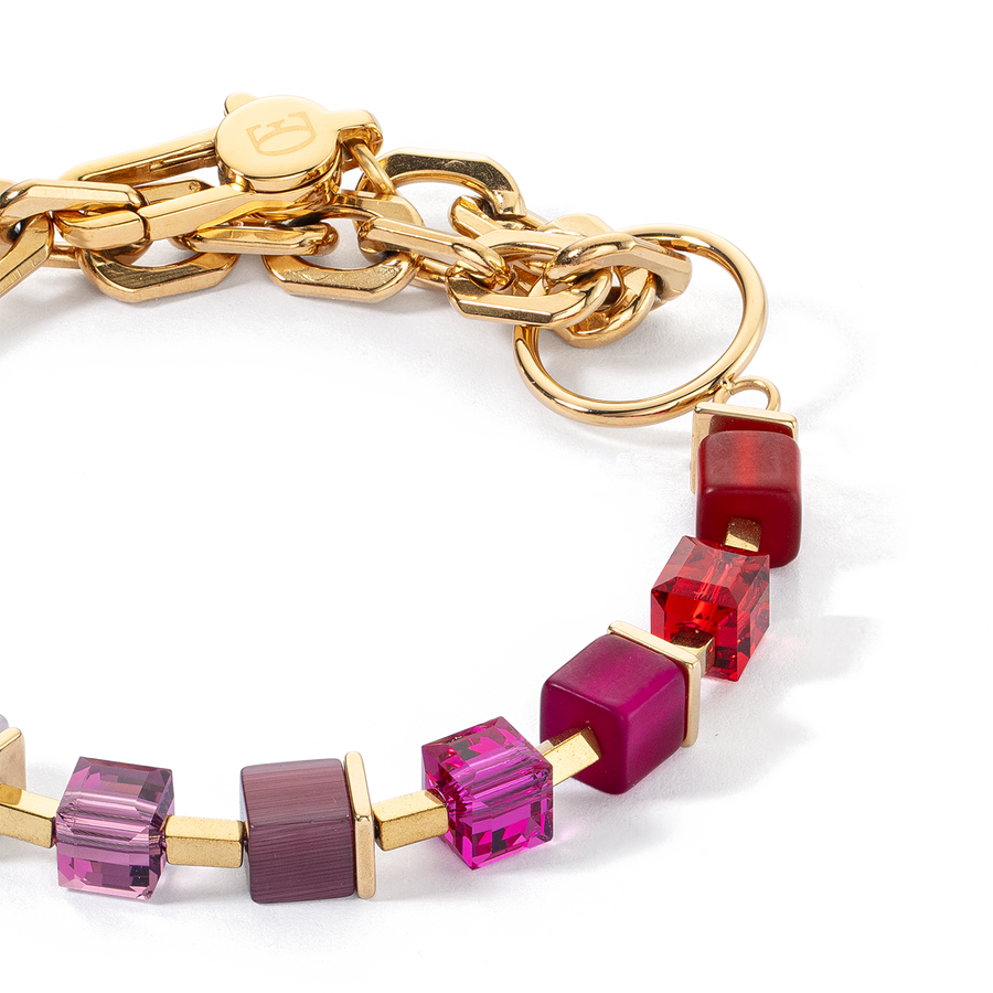 Armband Cube Fusion Charm  gold-rot