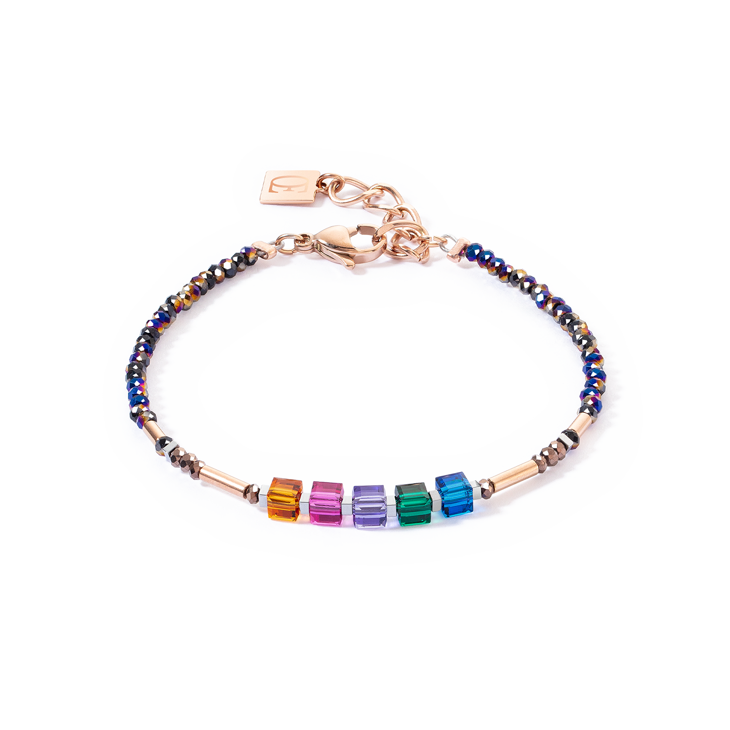 Cube Story Minimalistic Sparkling Armband Multicolour Autumn