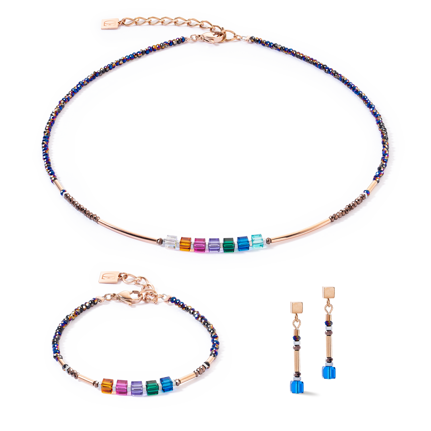 Cube Story Minimalistic Sparkling Armband Multicolour Autumn