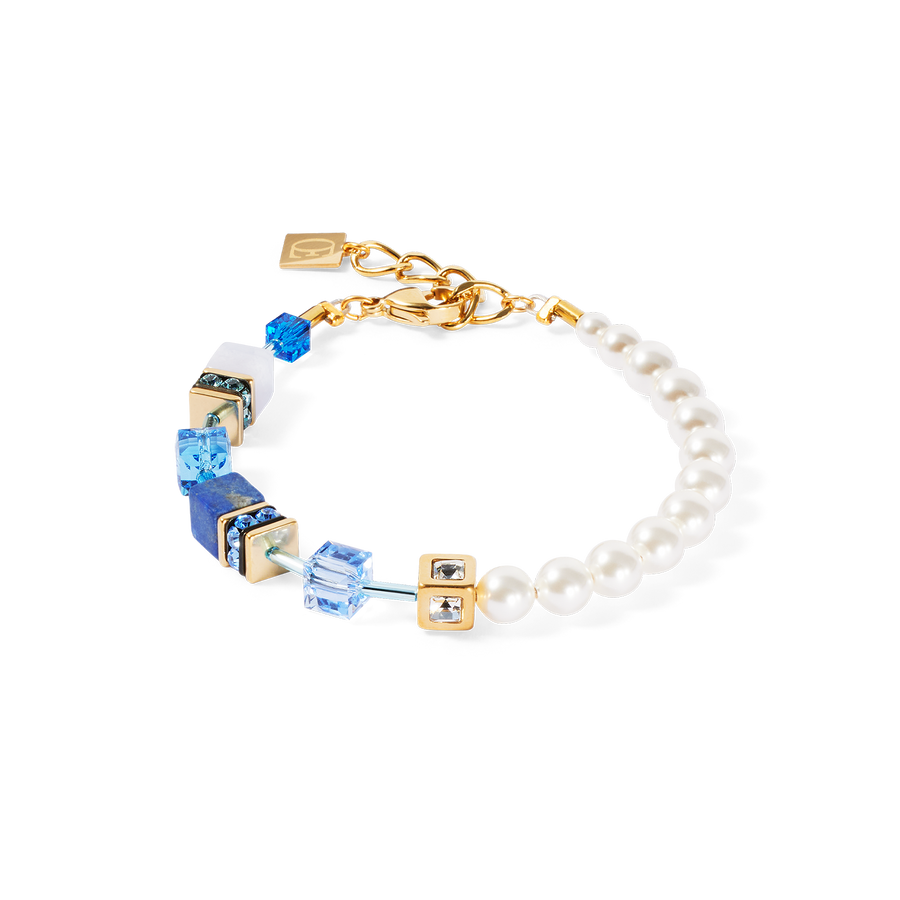 GeoCUBE® Precious Fusion Pearls Armband blau