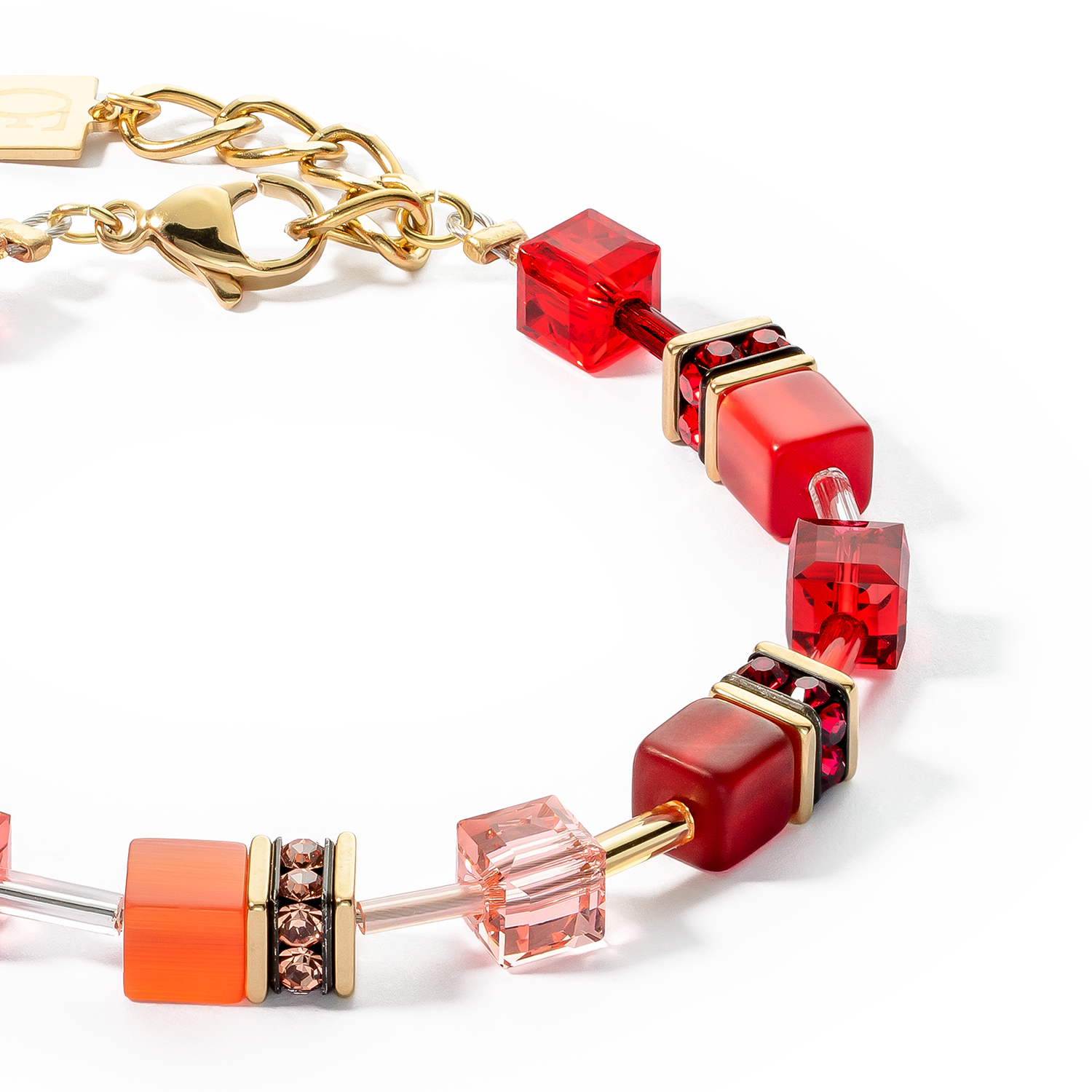 GeoCUBE® Iconic Armband gold-rot