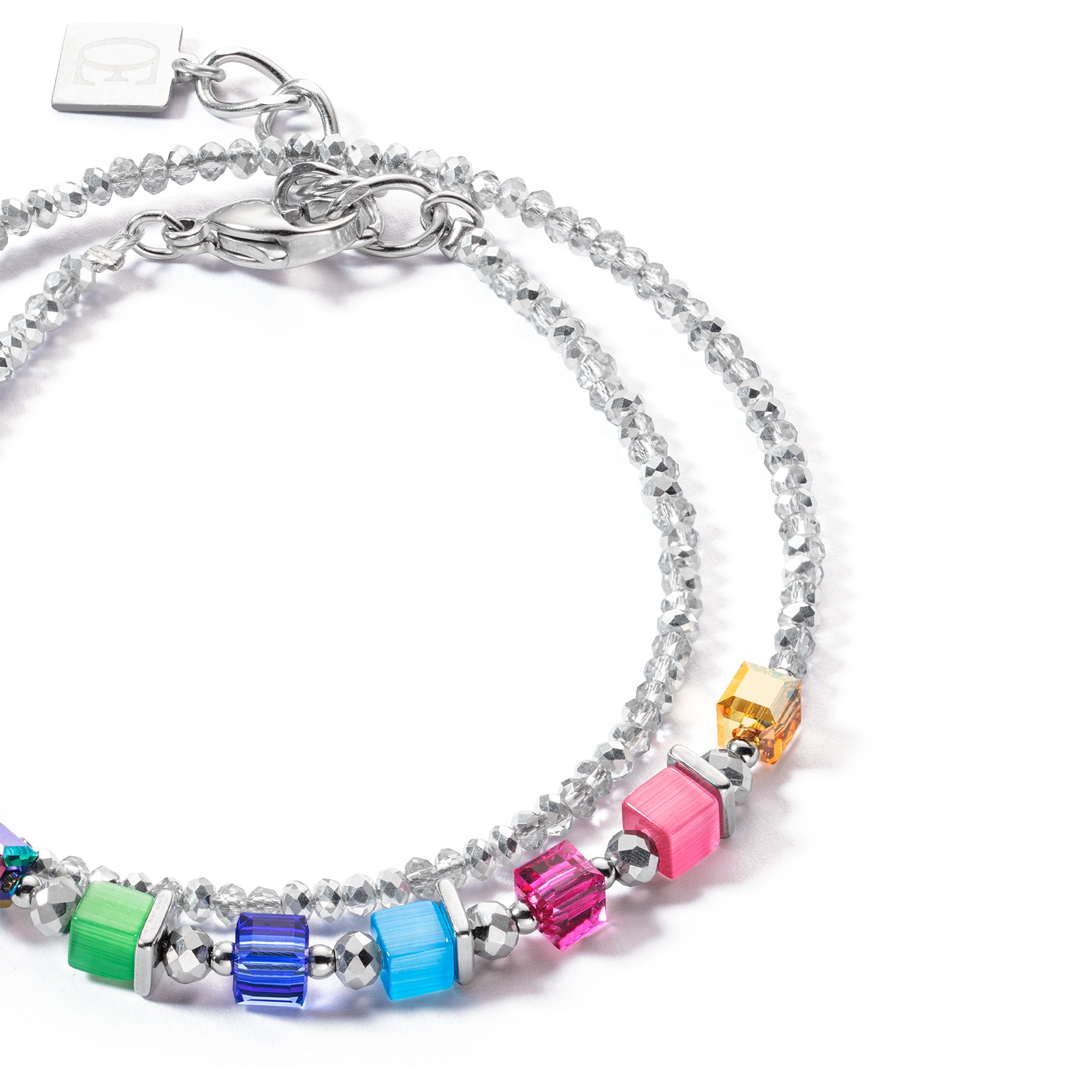 Joyful Colours Wrap Armband silber rainbow