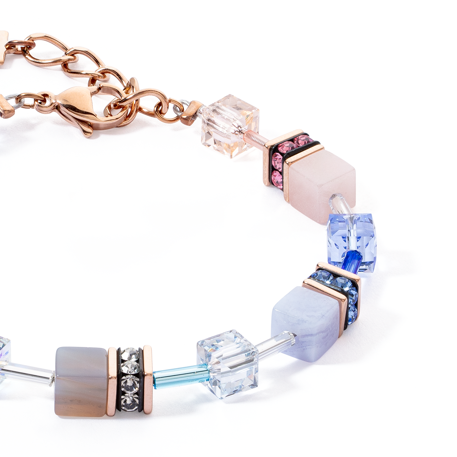 GeoCUBE® Iconic Precious Armband Hellblau-beige